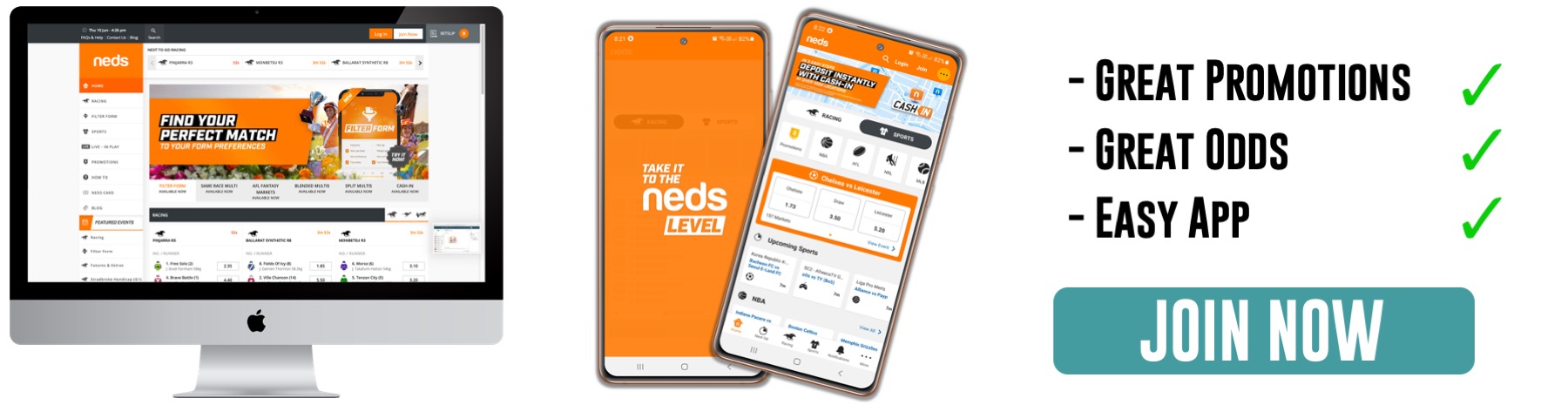Neds Horse Racing Betting Site