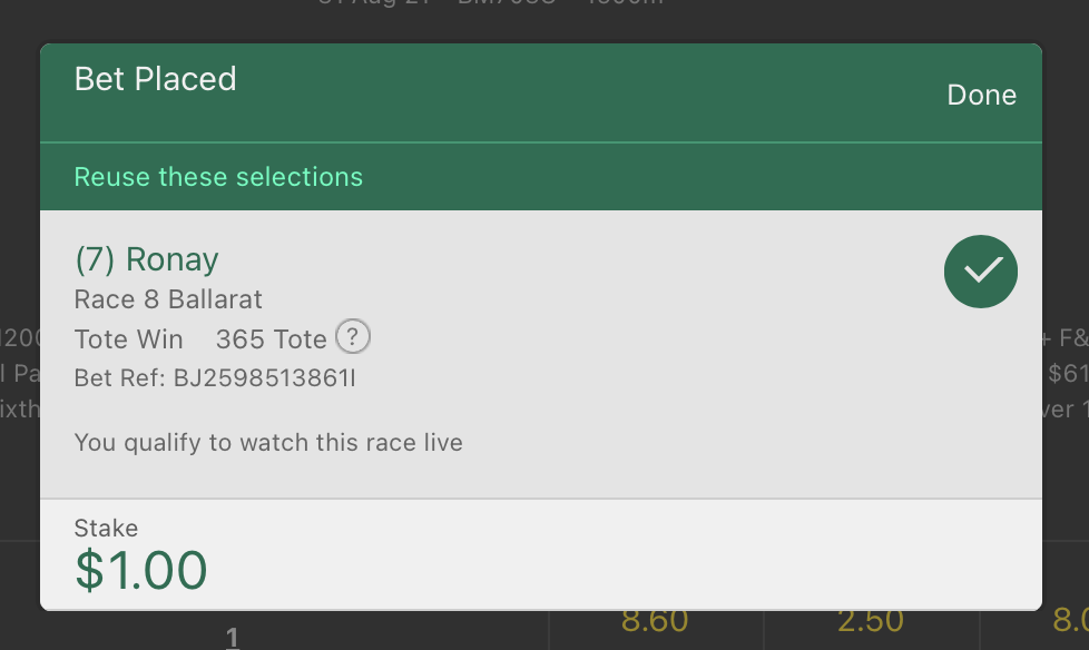 Bet365 betslip