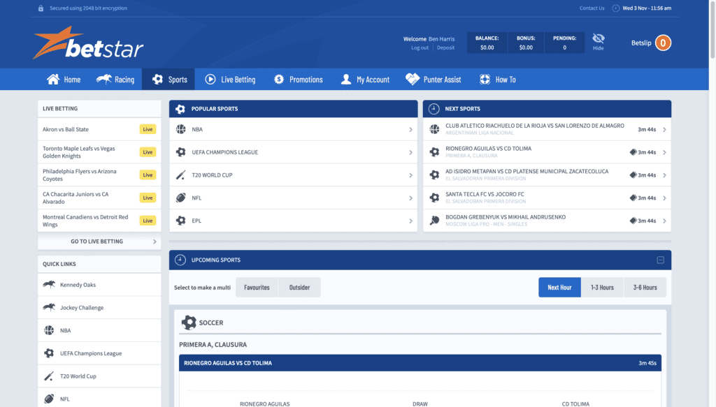 Betstar Sports guide