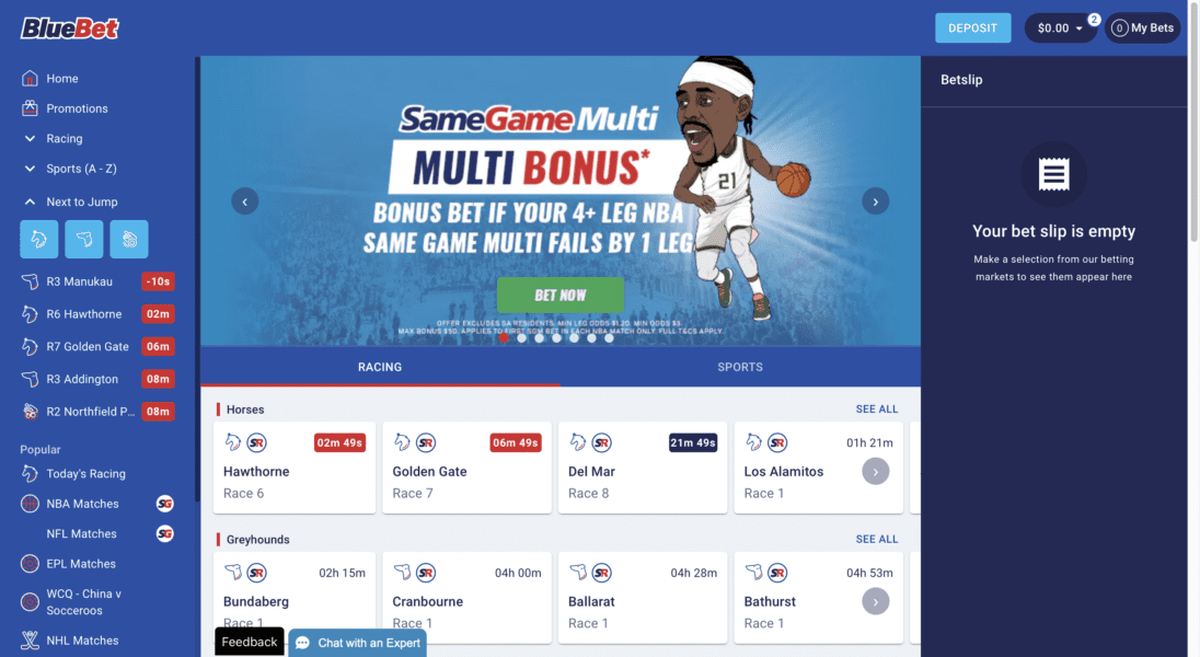 bluebet review