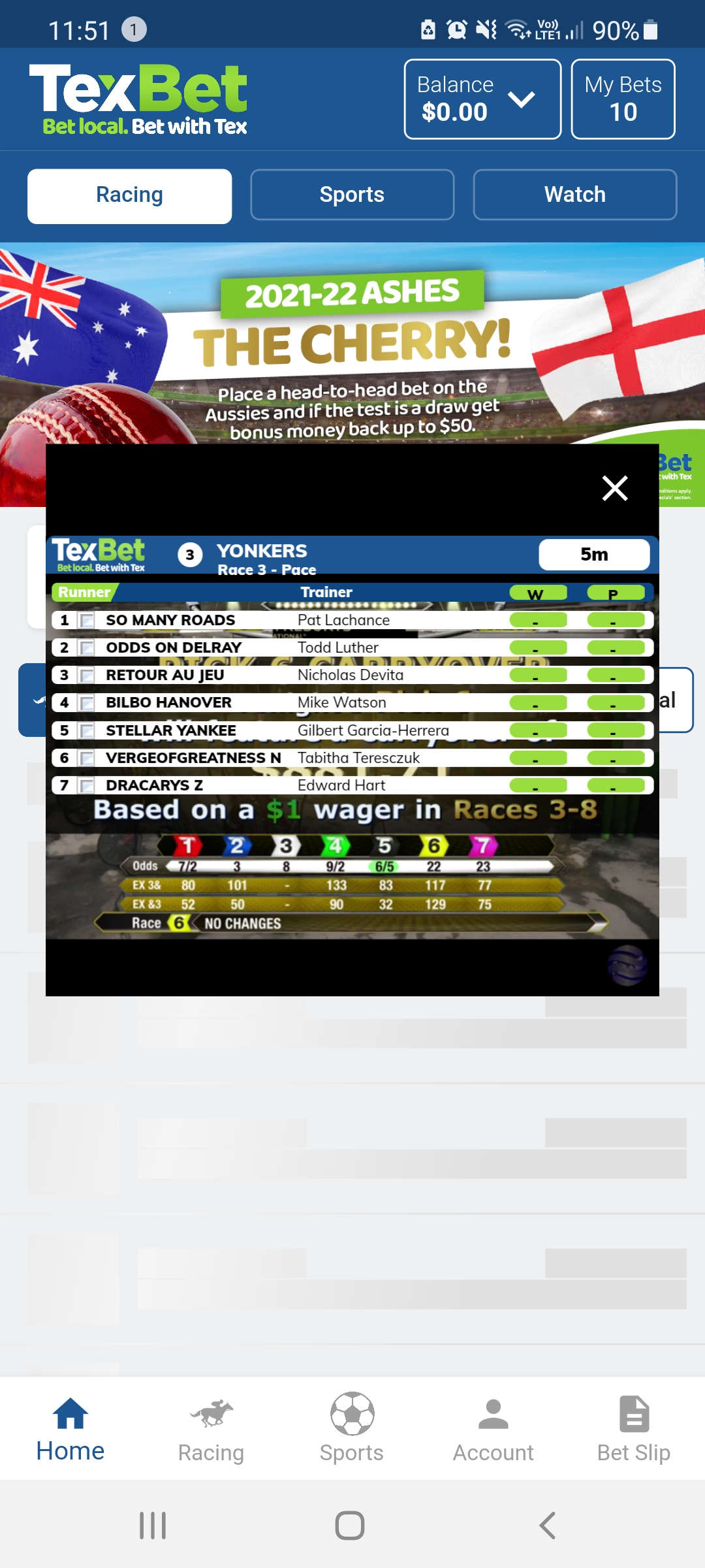 TexBet App Live Streaming