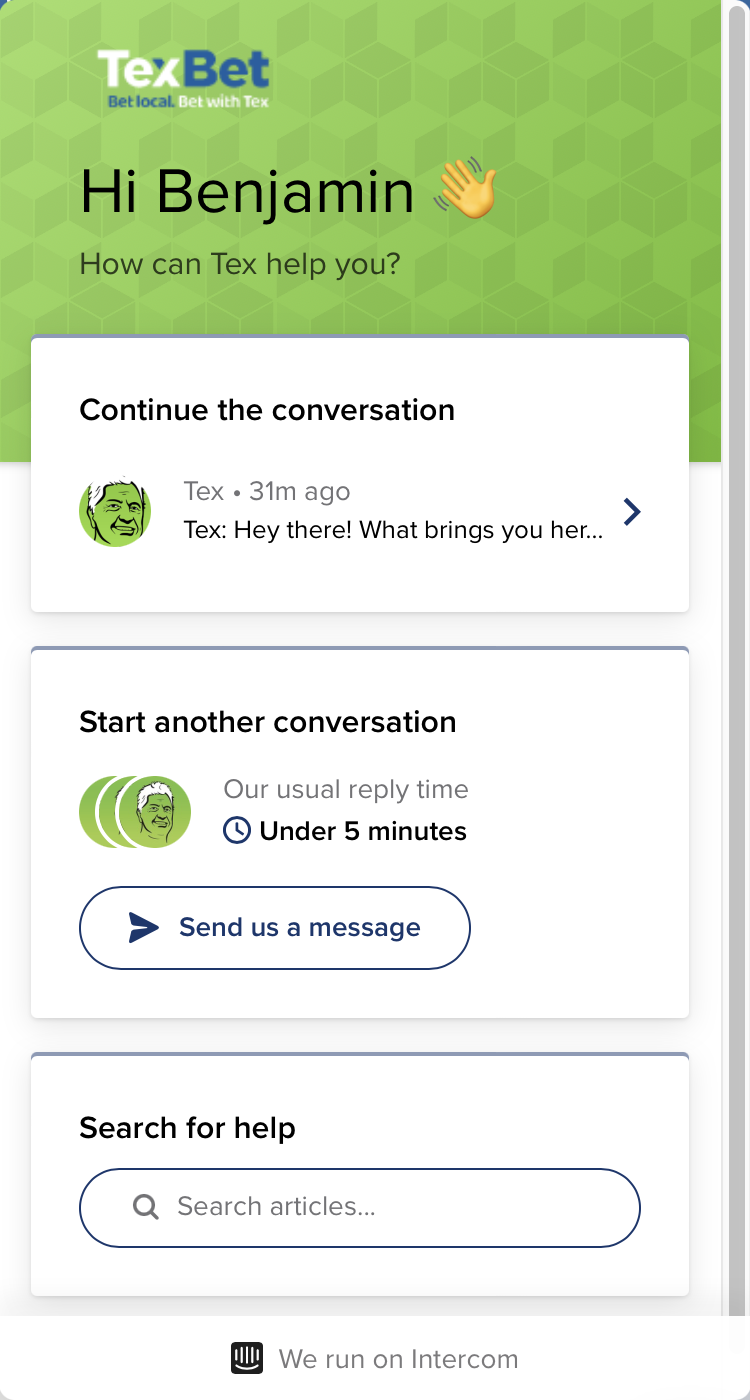 TexBet Live Chat