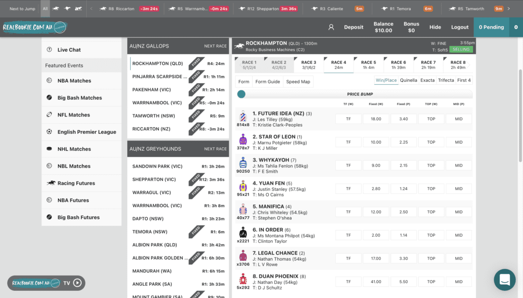 RealBookie Horse Racing