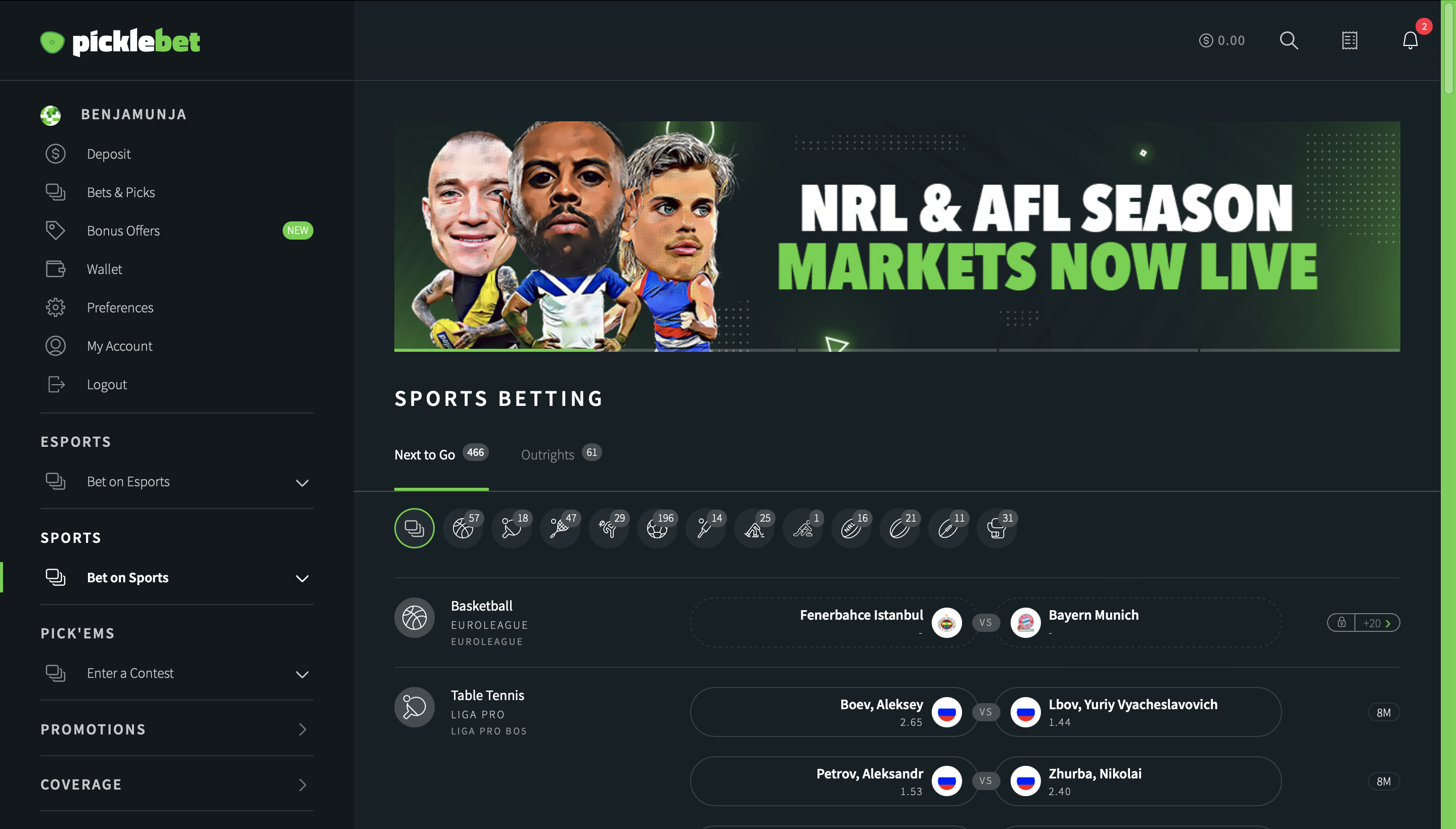 Picklebet Sports Betting