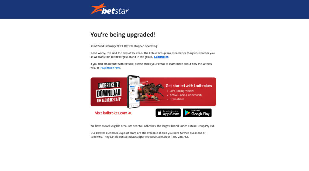 BetStar moving to Ladbrokes