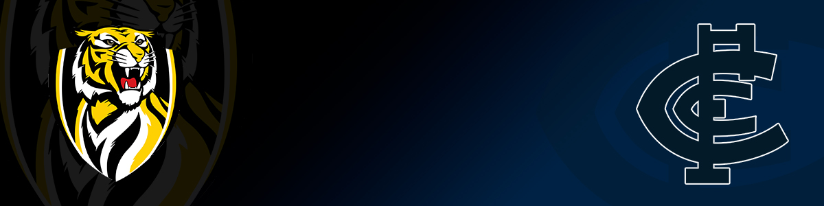 AFL Round 1 matchup – Richmond Tigers vs Carlton Blues. Odds, predictions, and betting insights for this must-watch game.