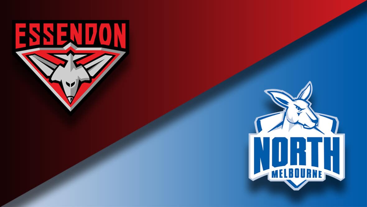 essendon bombers vs north melbourne kangaroos
