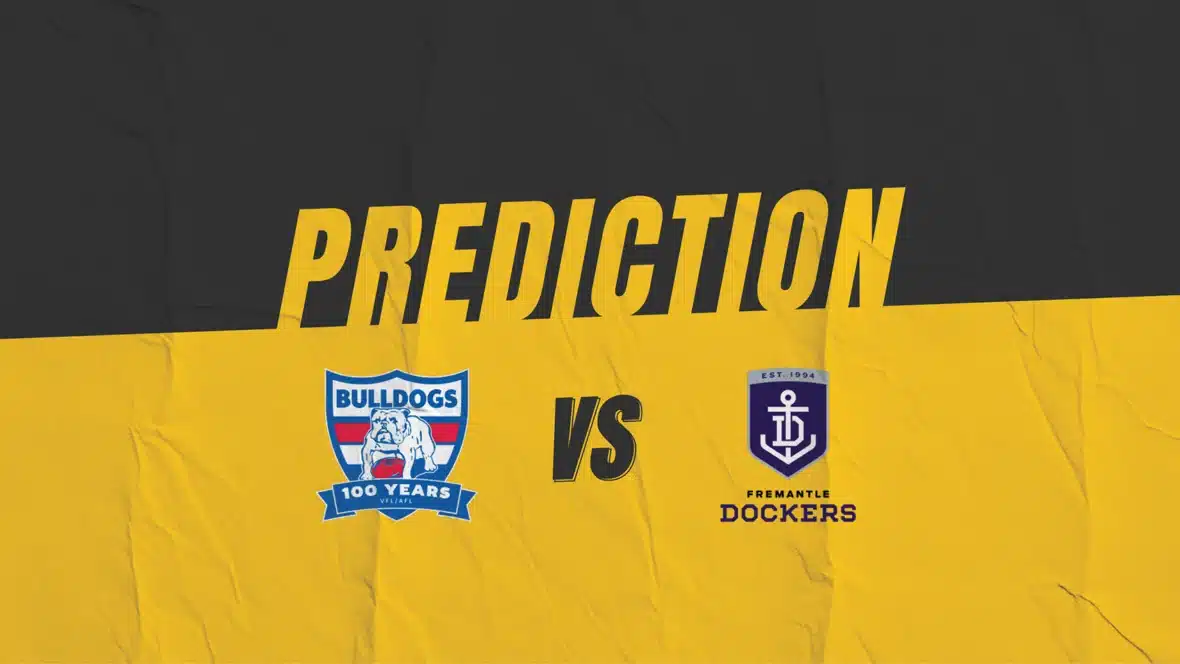 AFL Western Bulldogs vs Fremantle Dockers Match Prediction | Kruzey