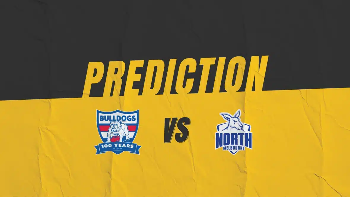 AFL Western Bulldogs vs North Melbourne Kangaroos Match Prediction | Kruzey