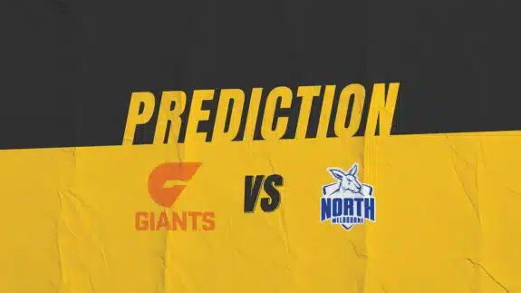 AFL GWS Giants vs North Melbourne Kangaroos Match Prediction | Kruzey